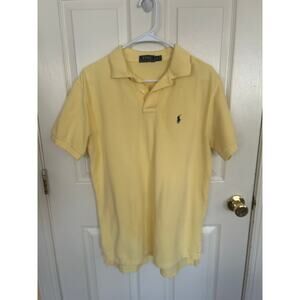 Polo by Ralph Lauren‎ Yellow Short Sleeve Collared Polo Cotton Size Medium